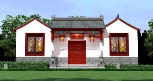 新中式一层四合院,感受家人一起的温馨感