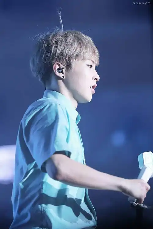 金珉锡 秀珉 xiumin exo 首尔 三巡小呆毛蓝衬衫好好看