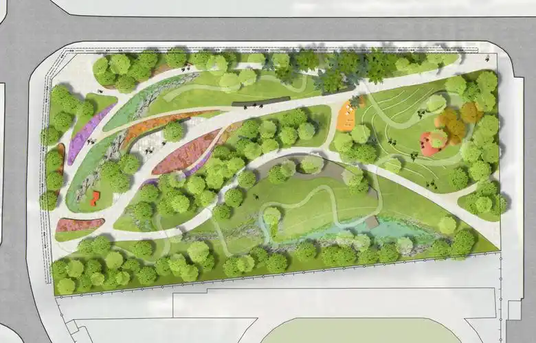 景观设计丨小清新公园丨ps彩平总图