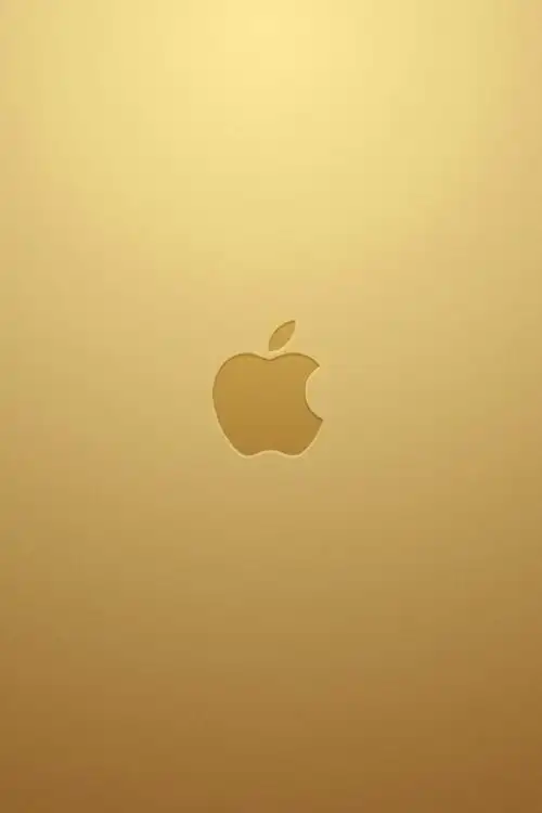 金色背景苹果标志,锁屏图片,高清手机壁纸,标志-回车桌面