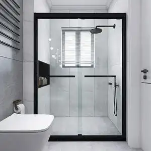 圣莉亚淋浴房隔断卫生间干湿分离浴室玻璃门厕所一字形移门推拉门