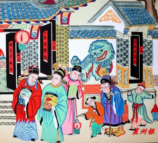 手绘供奉老祖宗家谱挂画布料家堂轴子老式族谱宗谱图手工卷轴年画小号