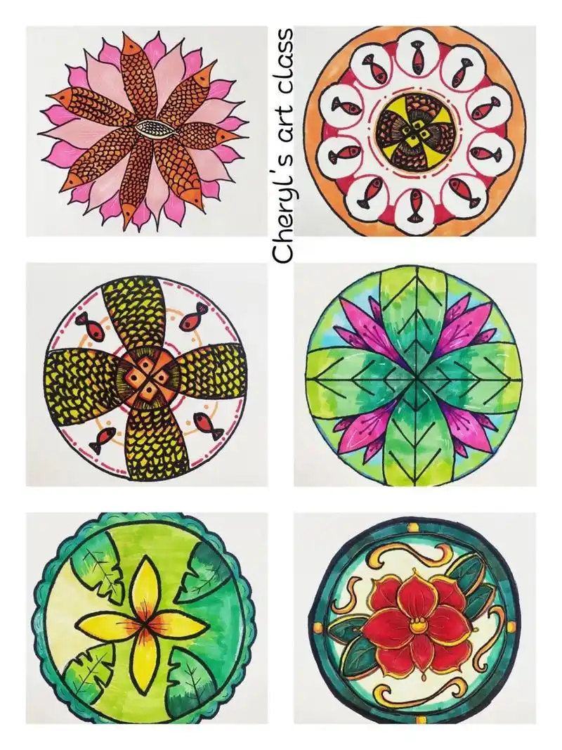 美术课堂作业记录|适合纹样 找了一些比较满意的作业分享给大家.