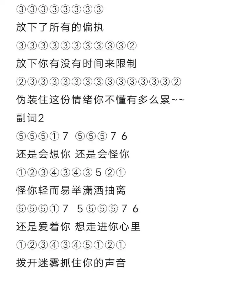 还会想起你简谱 - 抖音