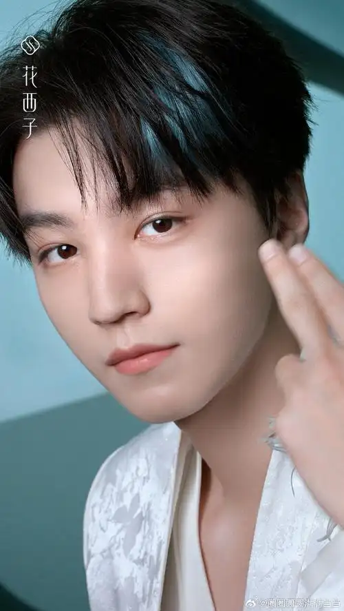 王俊凯黛色挑染##王俊凯花西子首位全球彩妆代言人