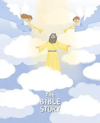 耶稣再来天使奏乐圣经故事插画插图设计