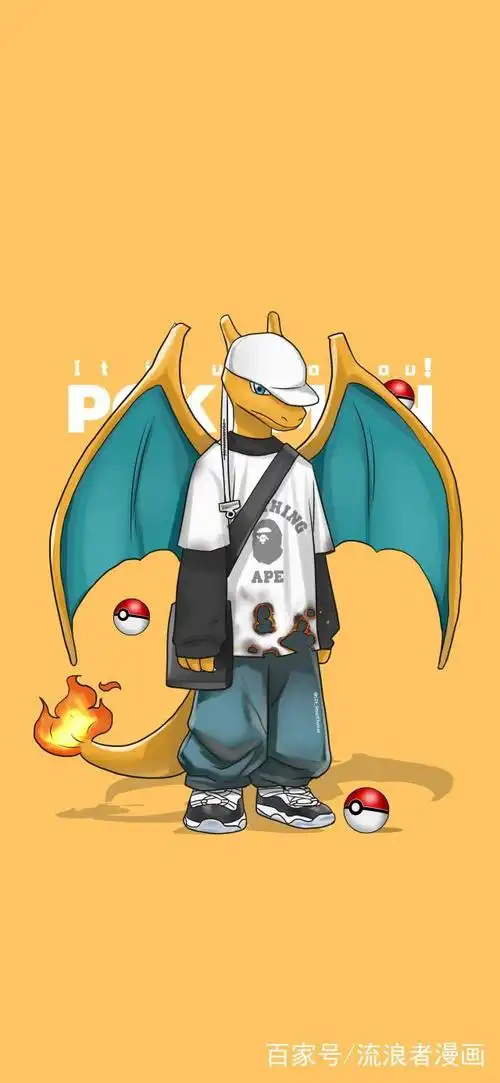 当宝可梦穿上潮服皮卡丘酷萌超梦配aj帅爆