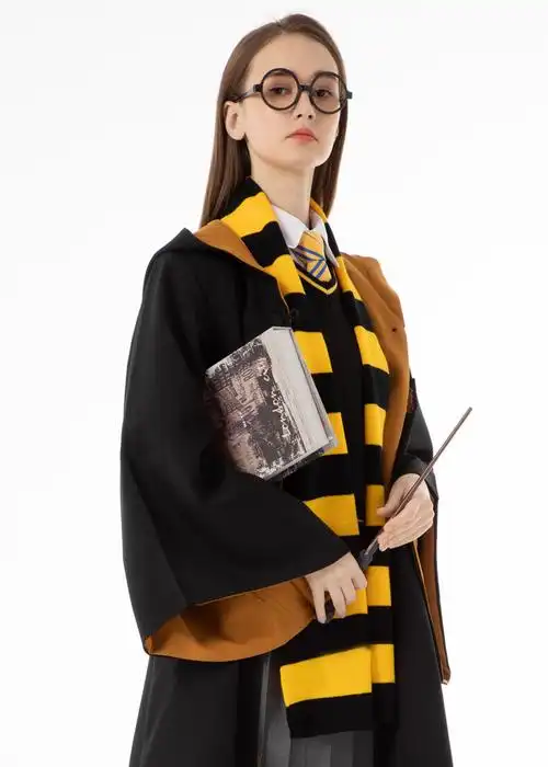 魔法袍学院服cos周边霍格沃茨校服套装巫师袍万圣节儿童魔法袍女童 蛇