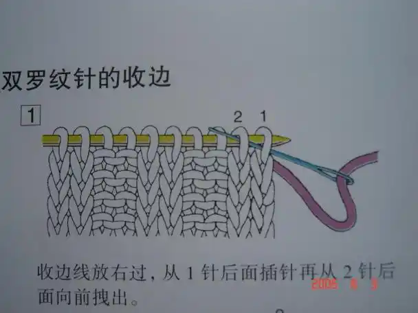 双螺纹缝针收针法图解