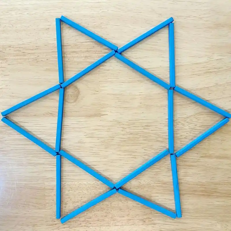 幼儿园益智区 火柴棍(火柴棒)拼搭图形,益智区游戏