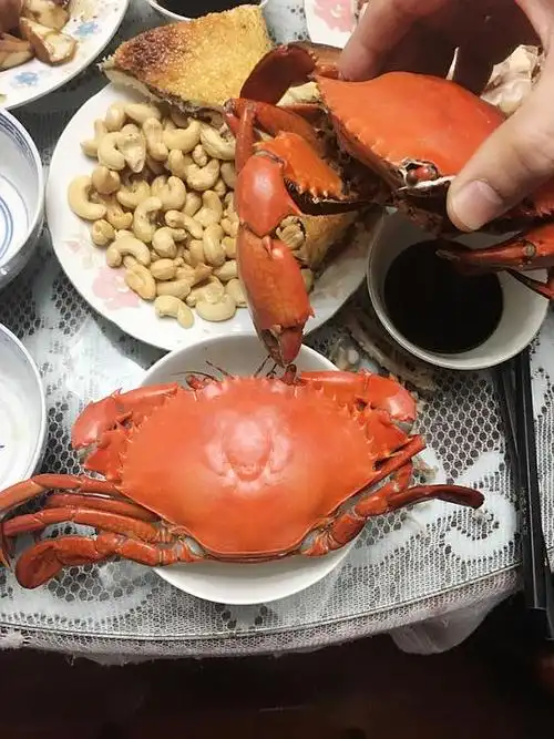 2017年除夕晚饭的横格蟹,我是第一次吃.