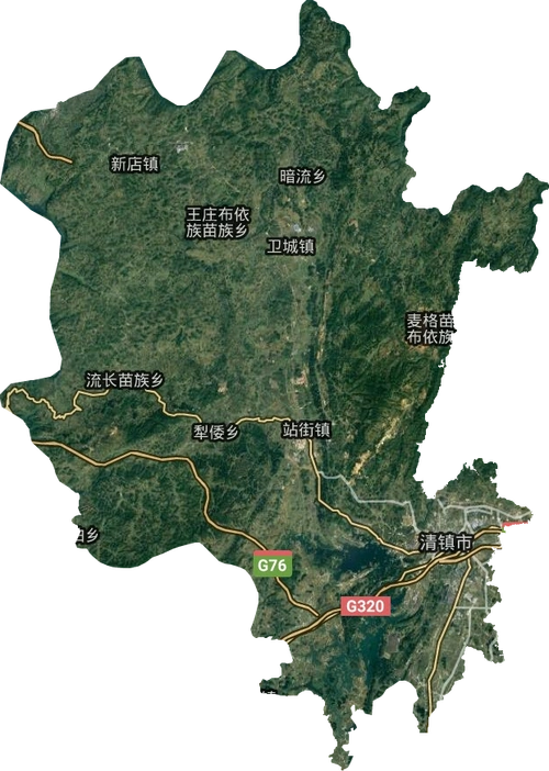 清镇市高清卫星地图