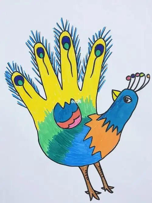 儿童创意手掌画