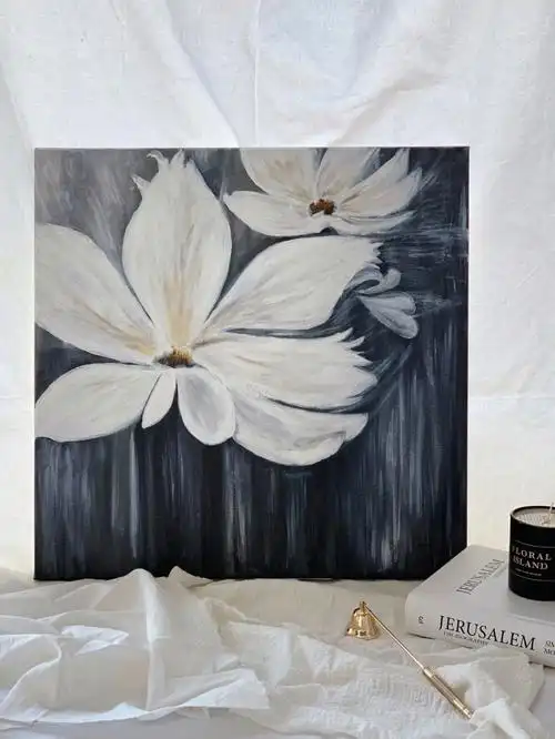 丙烯装饰画入门级莫兰迪色系