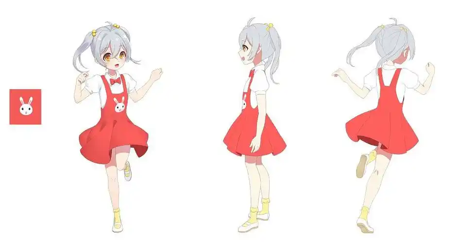 三视图-动漫人物立绘-小女孩