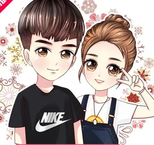 微信头像卡通人物形象情侣logo设计真人照片漫画手绘定制q版制作