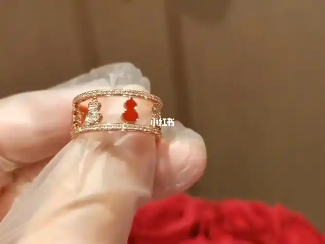 机场76麒麟qeelin全钻葫芦红玛瑙戒指