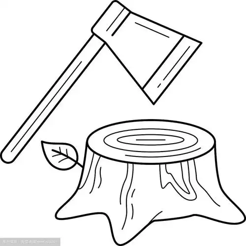 森林砍伐行图标