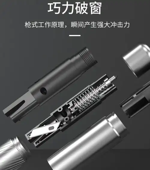 适用于汽车安全锤车载破窗神器多功能撞针逃生器车用一秒应急器逃生