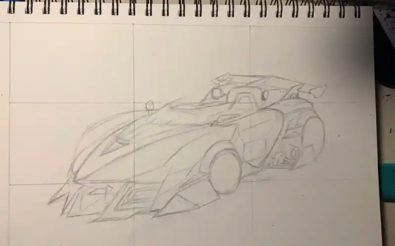 qq飞车手游 还未上架的组装车?来了来了 【圆珠笔手绘】