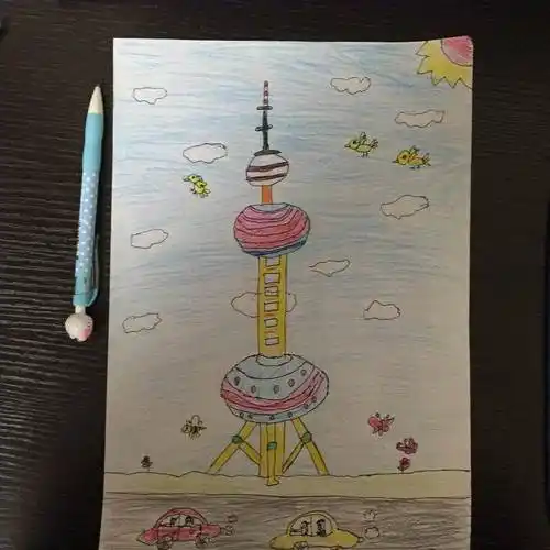 东方明珠简笔画 东方明珠简笔画彩色