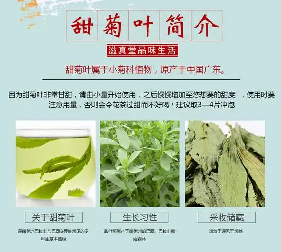 滋真堂 甜菊叶 甜叶菊花可搭决明子人参叶柠檬 甜