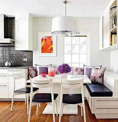 小户型客厅,餐厅卡座装修效果图 畸形小空间有大用处