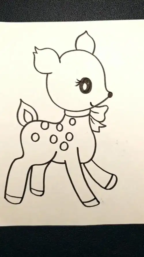 简笔画#可爱小鹿太漂亮了