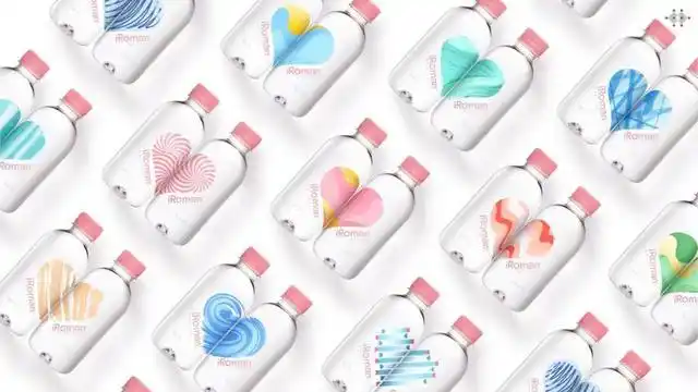 另一个数字版本的矿泉水包装 立体竖条纹的瓶身设计增强感观体验