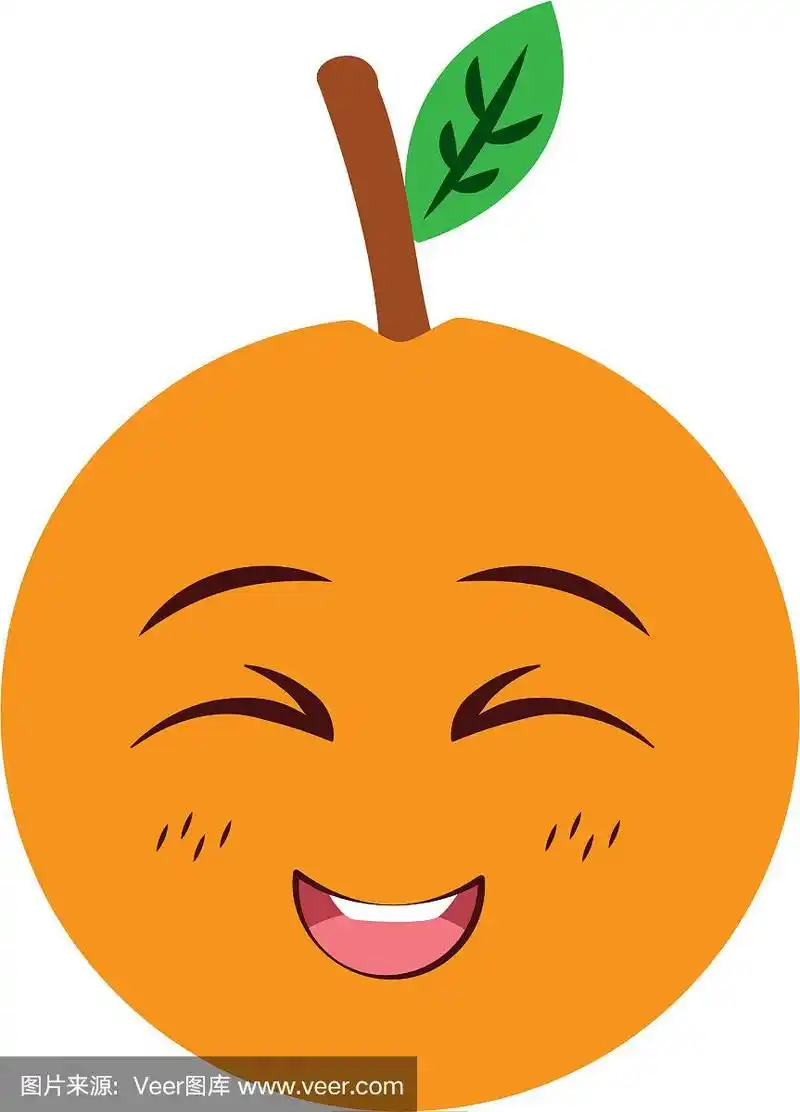 可爱,动画片,橙子,分离着色,可爱的