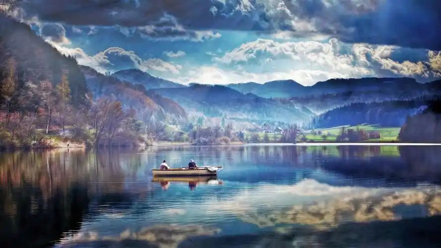 唯美好看的蓝色天空风景