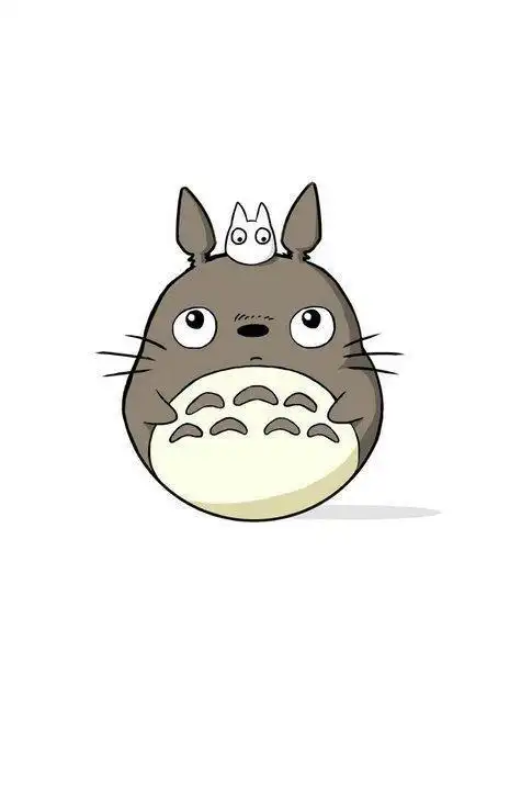 q版龙猫简笔画可爱