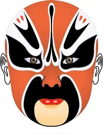 周德威 珠廉寨 京剧脸谱 卡通脸谱 矢量素材 ai