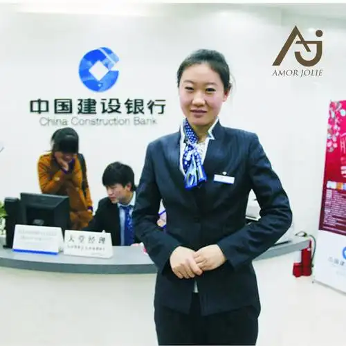 建设银行行服 新款建行前台柜面制服工作服职业套装 蓝色条纹