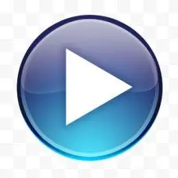 蓝色水晶按钮播放器