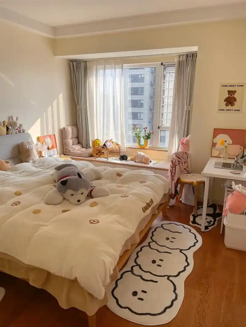 治愈系少女心卧室|理想生活97#少女心卧室 #卧室 #暖色系 - 抖音