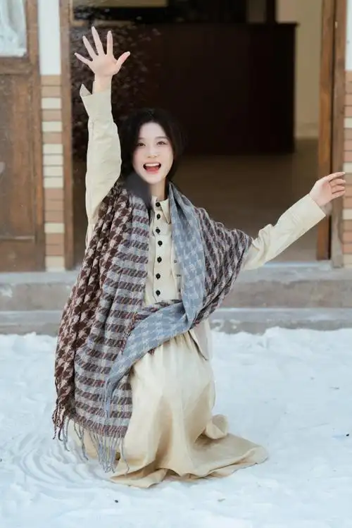 陈意涵冬日森系写真