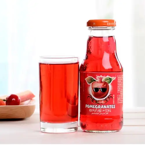 饮料包装瓶_新疆特产神内石榴汁饮料玻璃瓶包装 238ml*15瓶优惠券