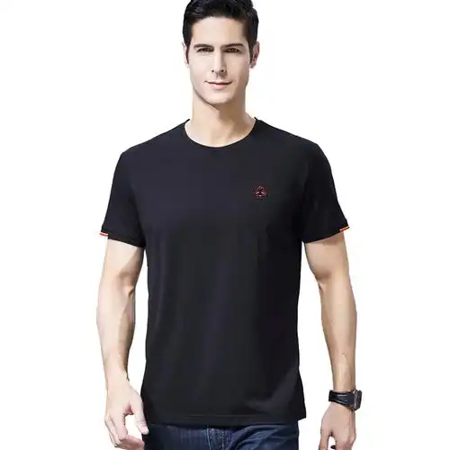 恒源祥男士短袖t恤夏款圆领t恤衫青年宽松休闲半袖