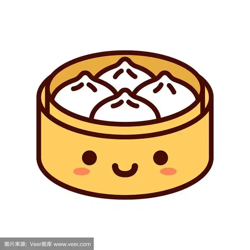 卡通点心表情符号孤立