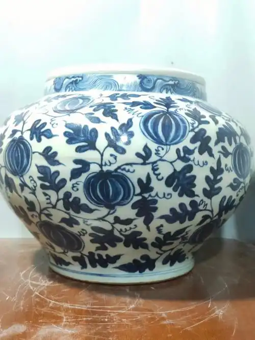 元青花西瓜纹罐