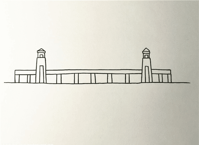 武汉长江大桥简笔画图片 桥怎么画