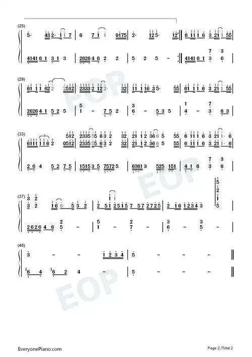 为情所伤-庄心妍双手简谱预览2