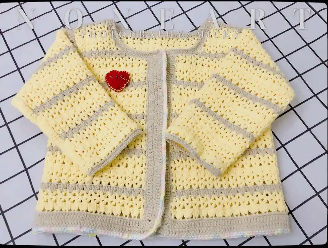 钩针小毛衣图解.起的针数是174针,织出来是婴儿90码的效果 - 抖音