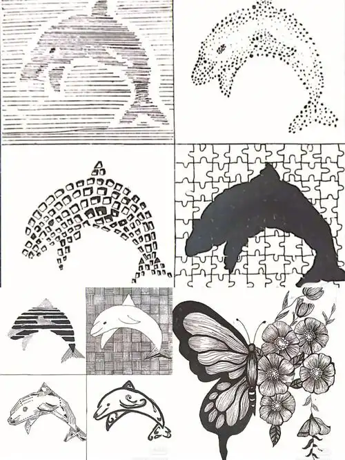 平面构成作业  #视觉传达  #设计  #变形  #动物  #鲸鱼  #画画