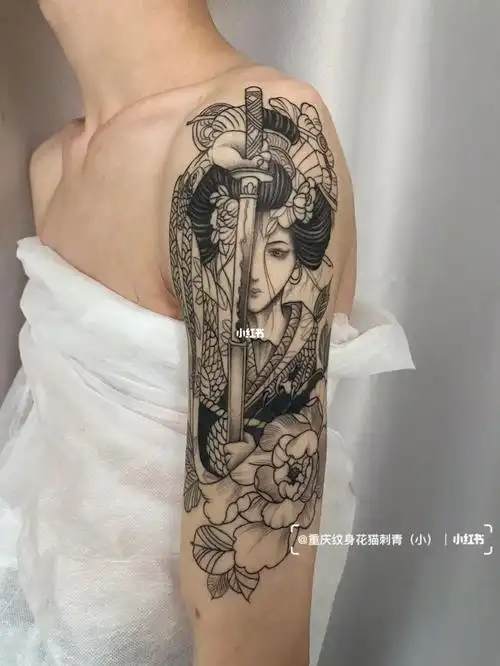 艺妓手稿 #纹身设计 #纹身 #热门 #大臂纹身 #女生纹身 #男生纹身