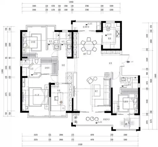 东莞虎门镇·湖山雅居 | 207㎡灰色空间轨迹,让黑白灰玩出"色"_户