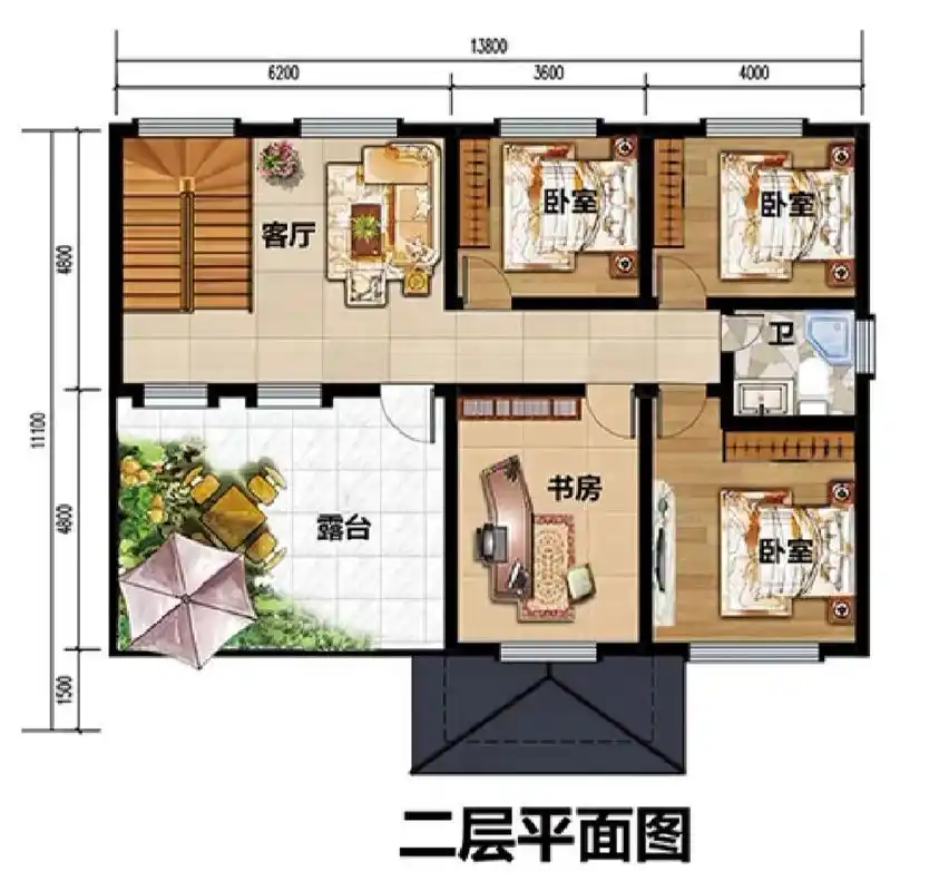 这样的农村自建房二层别墅设计,你喜欢吗 本期推荐二层别墅设计图纸,