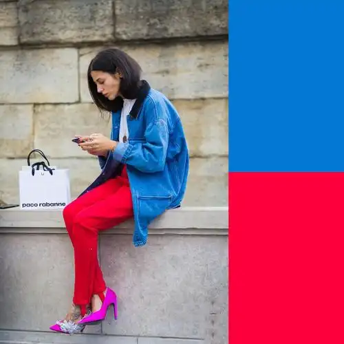 去购买 去购买 "自古红蓝出cp",红色和蓝色是一组天造地设的撞色组合.