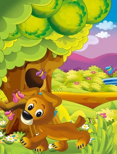 夏日魔法森林插画图片素材